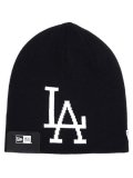 NEW ERA BASIC BEANIE JACQUARD LOGO DODGERS BLACK