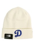 NEW ERA BASIC CUFF KNIT DODGERS OFF WHITE
