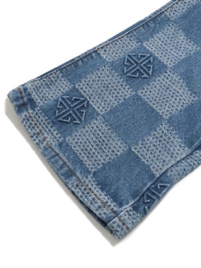 画像8: 【送料無料】GUAPI AQUA BLUE CHECKERBOARD DENIM