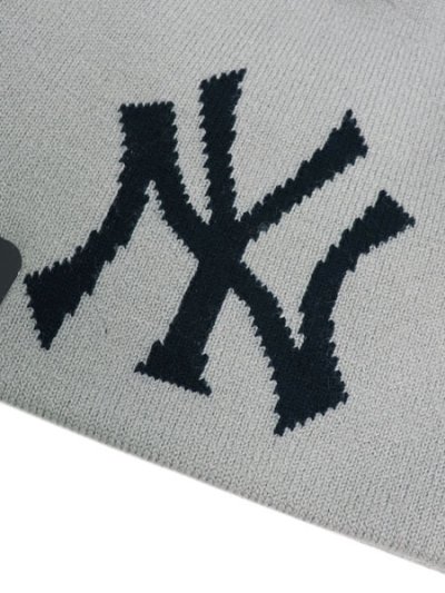 画像3: NEW ERA BASIC BEANIE JACQUARD LOGO YANKEES GREY