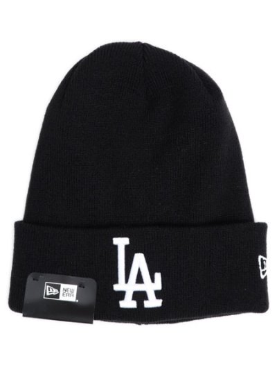 画像1: NEW ERA BASIC CUFF KNIT DODGERS BLACK