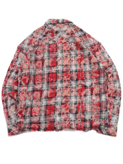 画像2: 【送料無料】GUAPI VINTAGE RED STARS FLANNEL JACKET