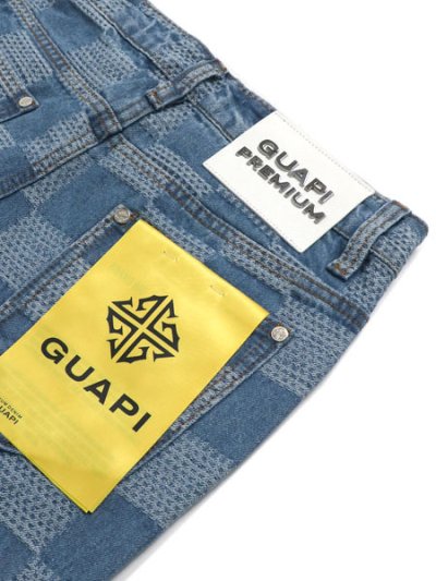 画像6: 【送料無料】GUAPI AQUA BLUE CHECKERBOARD DENIM
