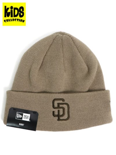 画像1: 【KIDS】NEW ERA KIDS BASIC CUFF KNIT PADRES BEIGE