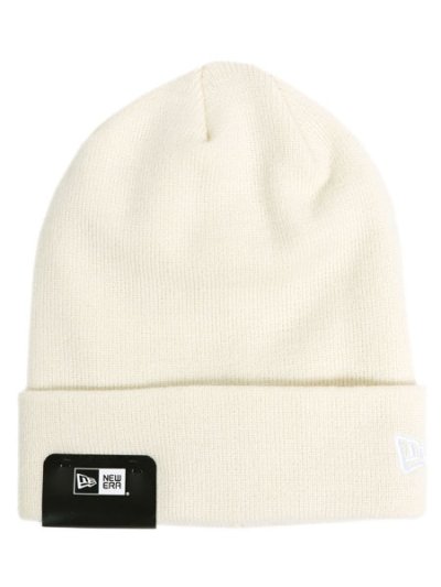 画像1: NEW ERA BASIC CUFF KNIT-OFF WHITE