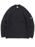 【送料無料】C.P.COMPANY FULL RIB CREWNECK SWEATER BLACK