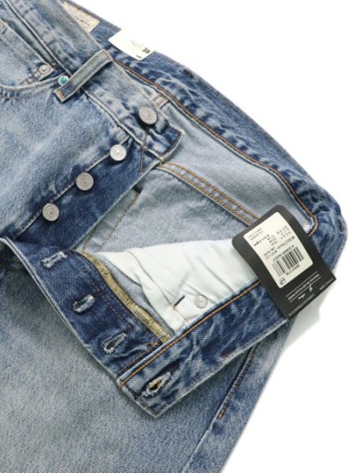 画像4: 【送料無料】LEVI'S 501 ORIGINAL JEANS-TURQUOISE RIVET DX SELV