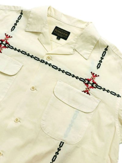 画像3: 【送料無料】PENDLETON L/S GARMENT DYE EMB OP COLLAR SHIRT IVORY