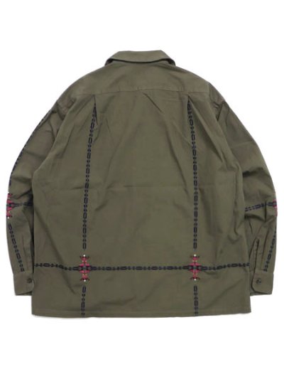 画像2: 【送料無料】PENDLETON L/S GARMENT DYE EMB OP COLLAR SHIRT MOCHA