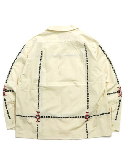 画像2: 【送料無料】PENDLETON L/S GARMENT DYE EMB OP COLLAR SHIRT IVORY