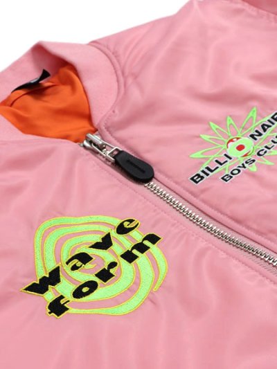 画像3: 【送料無料】BILLIONAIRE BOYS CLUB EMBROIDERED LOGO MA-1 PINK