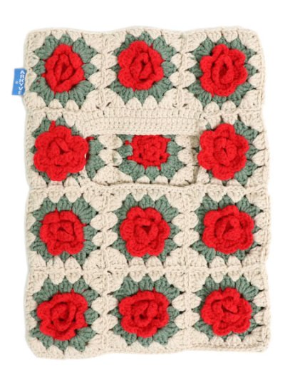 画像1: ARKYVE 3D ROSE CROCHET CAT MASK