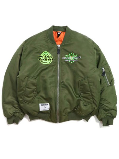 画像1: 【送料無料】BILLIONAIRE BOYS CLUB EMBROIDERED LOGO MA-1 OD