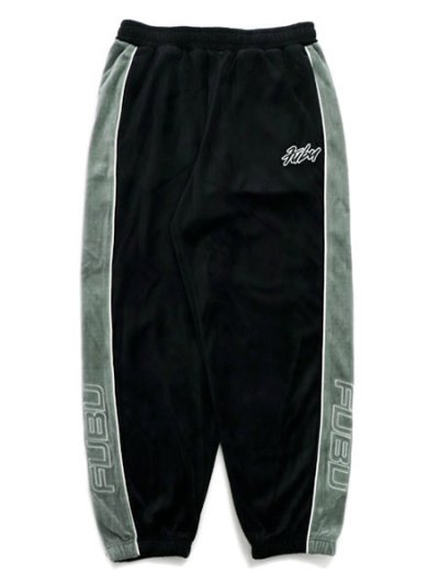 画像1: 【送料無料】FUBU VELOR TRACK PANTS BLACK