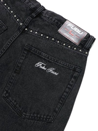 画像5: 【送料無料】FUBU STUDS DENIM PANTS BLACK