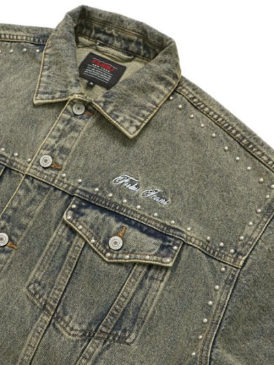 画像3: 【送料無料】FUBU STUDS DENIM JACKET BROWN