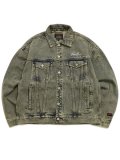 【送料無料】FUBU STUDS DENIM JACKET BROWN