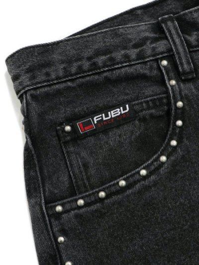 画像3: 【送料無料】FUBU STUDS DENIM PANTS BLACK