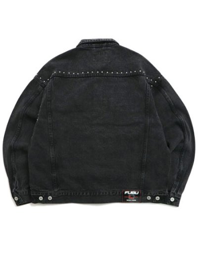 画像2: 【送料無料】FUBU STUDS DENIM JACKET BLACK