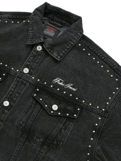画像3: 【送料無料】FUBU STUDS DENIM JACKET BLACK