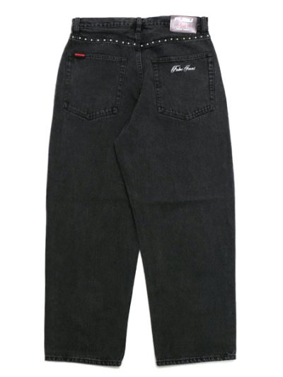 画像2: 【送料無料】FUBU STUDS DENIM PANTS BLACK