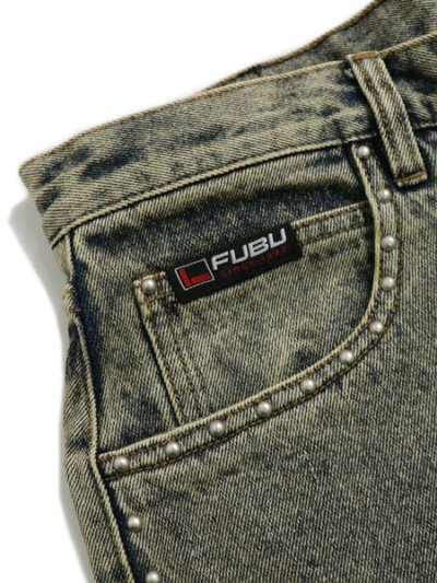 画像3: 【送料無料】FUBU STUDS DENIM PANTS BROWN
