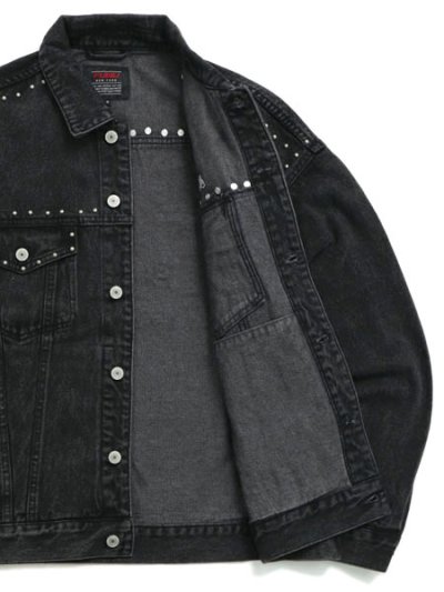 画像7: 【送料無料】FUBU STUDS DENIM JACKET BLACK
