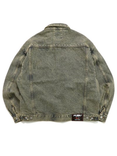 画像2: 【送料無料】FUBU STUDS DENIM JACKET BROWN