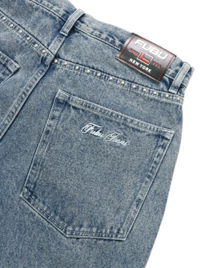 画像5: 【送料無料】FUBU STUDS DENIM PANTS L.BLUE