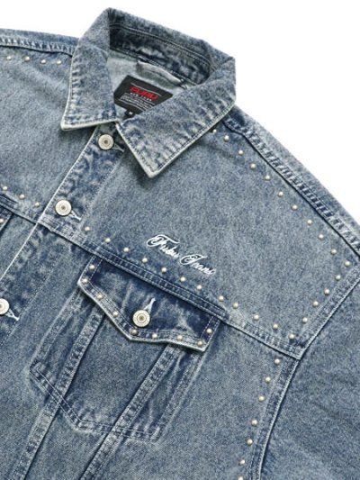 画像3: 【送料無料】FUBU STUDS DENIM JACKET L.BLUE