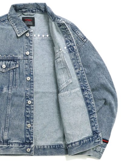 画像7: 【送料無料】FUBU STUDS DENIM JACKET L.BLUE