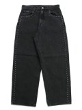【送料無料】FUBU STUDS DENIM PANTS BLACK
