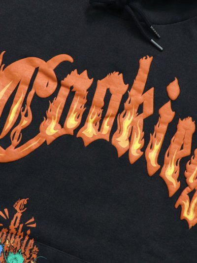 画像3: 【送料無料】COOKIES CLOTHING WORLD ON FIRE PULLOVER HOODIE BLACK