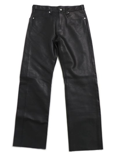 画像1: 【送料無料】SCHOTT LOT.025 LEATHER PANTS BLACK