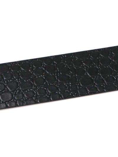 画像3: 【送料無料】TRUE RELIGION PATENT CROC HORSESHOE BUCKLE BELT BLACK
