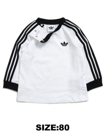 画像6: 【KIDS】ADIDAS KIDS DENIM L/S TEE SET-WHITE/BLACK