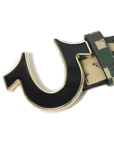 画像2: 【送料無料】TRUE RELIGION CAMO HORSESHOE BUCKLE BELT CAMO/BLACK