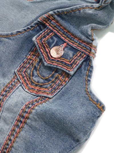 画像3: 【送料無料】TRUE RELIGION W SUPER QT DENIM VEST PEAK SPOT