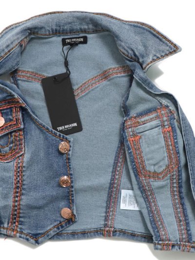 画像4: 【送料無料】TRUE RELIGION W SUPER QT DENIM VEST PEAK SPOT