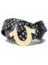 画像1: 【送料無料】TRUE RELIGION HORSESHOE BUCKLE PRINT BELT BLACK (1)