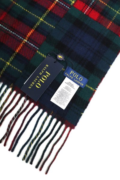 画像4: 【送料無料】POLO RALPH LAUREN PATCHWORK PLAID SCARF RED MULTI