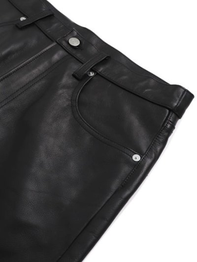 画像3: 【送料無料】SCHOTT LOT.025 LEATHER PANTS BLACK