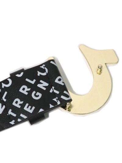 画像4: 【送料無料】TRUE RELIGION HORSESHOE BUCKLE PRINT BELT BLACK
