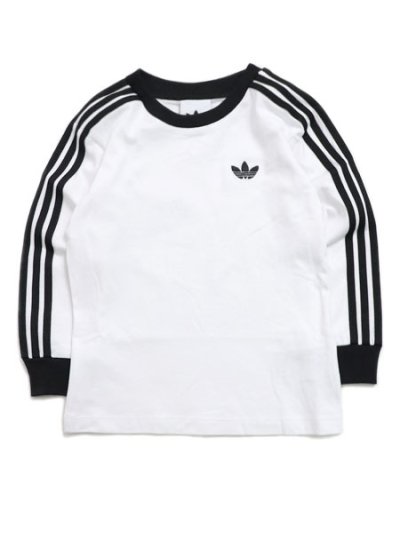 画像2: 【KIDS】ADIDAS KIDS DENIM L/S TEE SET-WHITE/BLACK