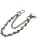 画像1: 【送料無料】B.B.SIMON SINGLE SKULLS SILVER PANTS CHAIN (1)