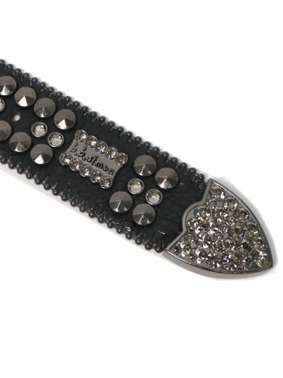 画像5: 【送料無料】B.B.SIMON JAY BLACK DIAMOND LEATHER BELT