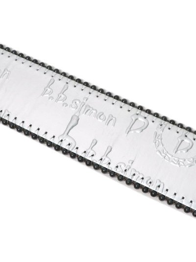 画像2: 【送料無料】B.B.SIMON BROOKLYN SV BB PTN BK CHROME LEATHER BELT
