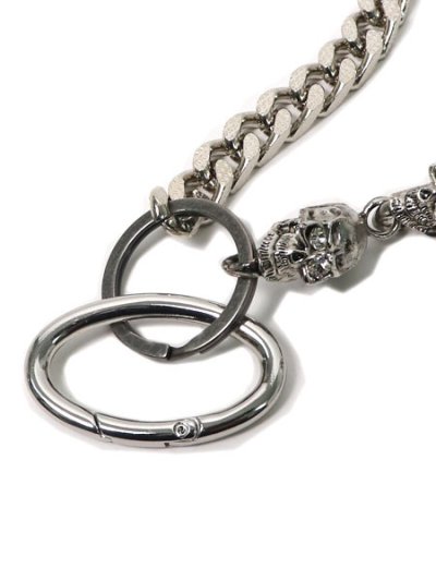 画像5: 【送料無料】B.B.SIMON SINGLE SKULLS SILVER PANTS CHAIN