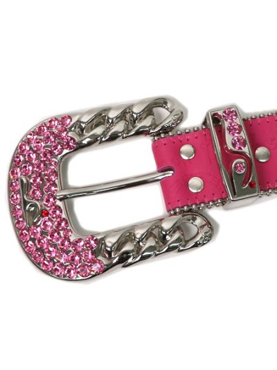 画像4: 【送料無料】B.B.SIMON BROOKLYN ROSE BB PTN SILVER LEATHER BELT