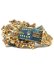 画像1: 【送料無料】B.B.SIMON CORSAIR SKULLS L.COLORAD GLD LEATHER BELT (1)